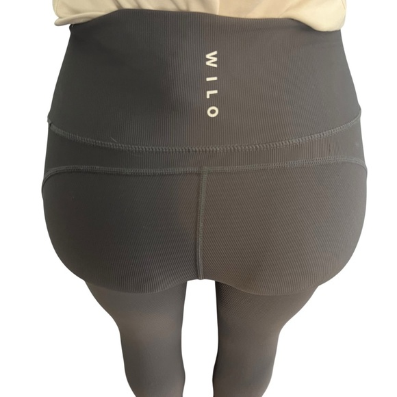 Wilo Ribbed High Rise Leggings Dark Grey - Picture 8 of 11